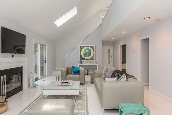 Fireplace, Interior, Living room, Recessed Lighting