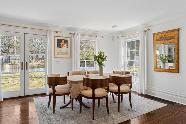 Dining room, Interior, Wood Texture Flooring