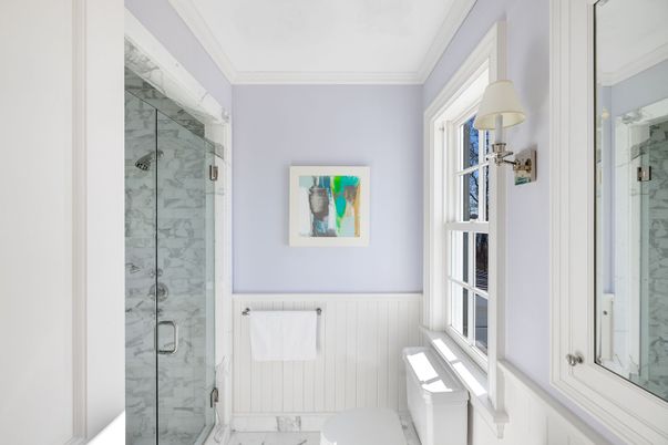 Bathroom, Glass Shower, Interior, Marble, Marble Walls