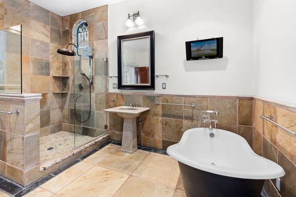 Bathroom, Free Standing Baths, Glass Shower, Interior