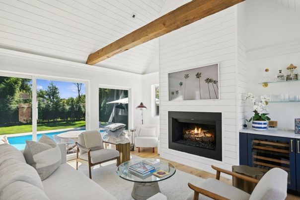 Fireplace, Interior, Living room, Wooden Beams, Wood Texture Flooring
