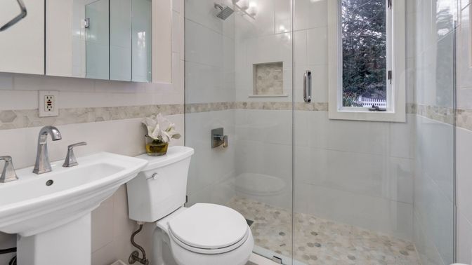 Bathroom, Glass Shower, Interior