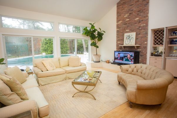 Fireplace, Interior, Living room, Stone Walls, Wood Texture Flooring
