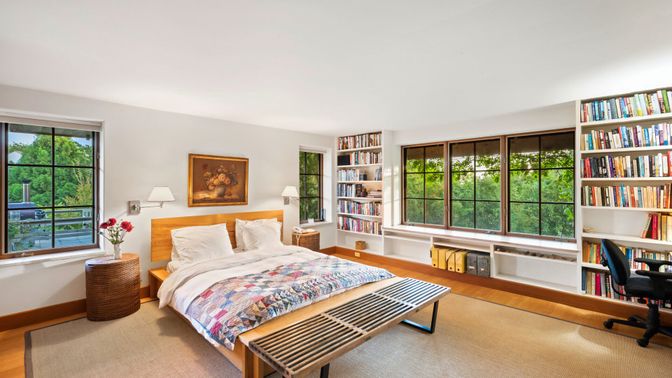 Bedroom, Home Office, Interior, Wood Texture Flooring