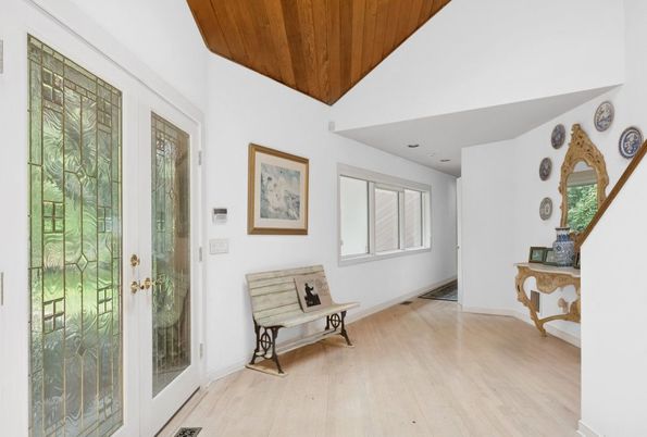 Interior, Recessed Lighting, Wooden Ceilings, Wood Texture Flooring