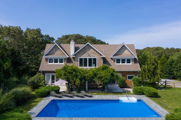 Exterior, Facade, Pool, Tudor Revival
