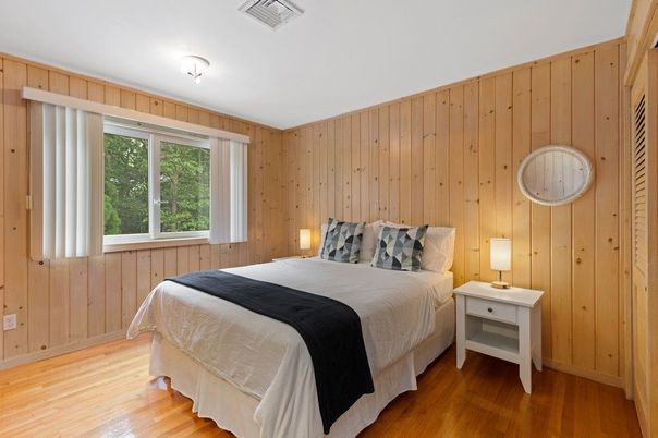 Bedroom, Interior, Wood Texture Flooring, Wooden Walls