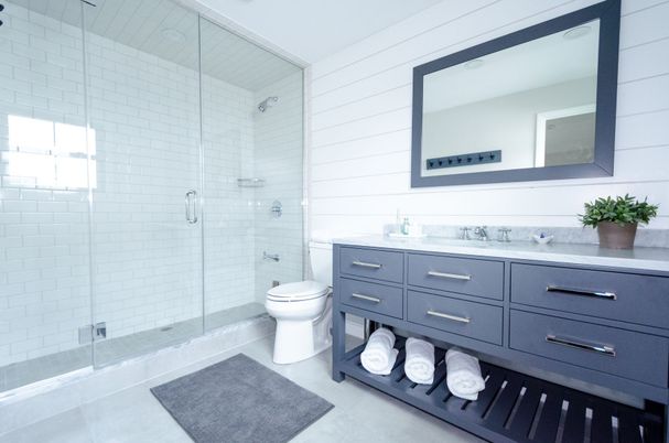 Bathroom, Glass Shower, Interior
