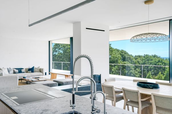 Dining room, Interior, Kitchen, Living room, Pendant Lights