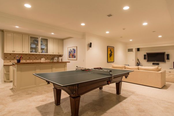 Game Room, Interior, Living room, Recessed Lighting