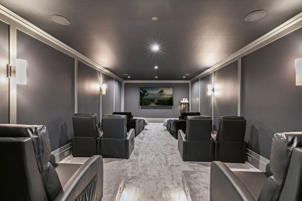 Home Theatre Room, Interior, Projection Screen, Recessed Lighting, Theatre Room