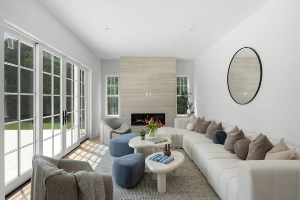 Fireplace, Interior, Living room, Recessed Lighting