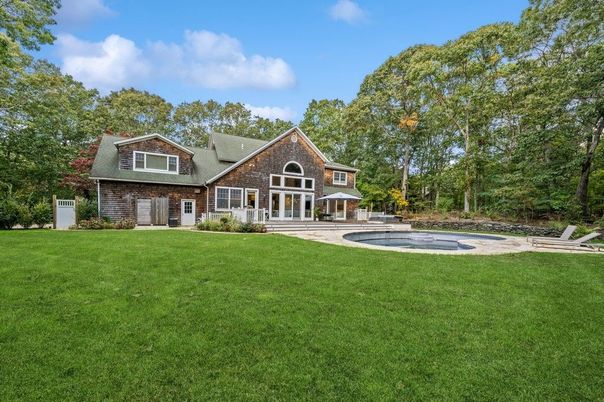 Backyard, Exterior, Facade, Brick Facade, Pool, Brick Traditional