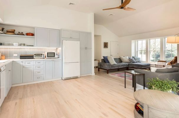 Interior, Kitchen, Living room, Wood Texture Flooring