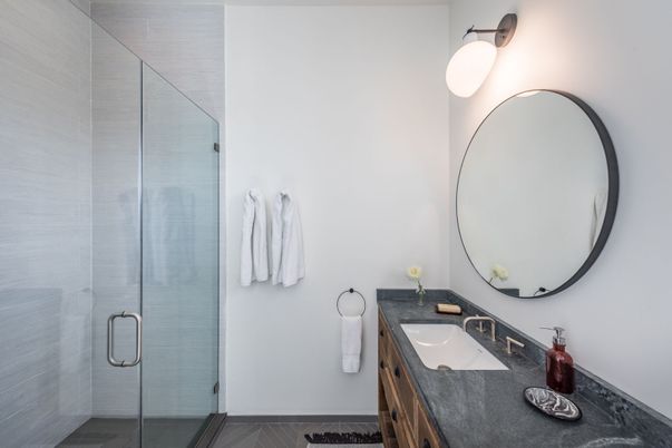 Bathroom, Glass Shower, Interior