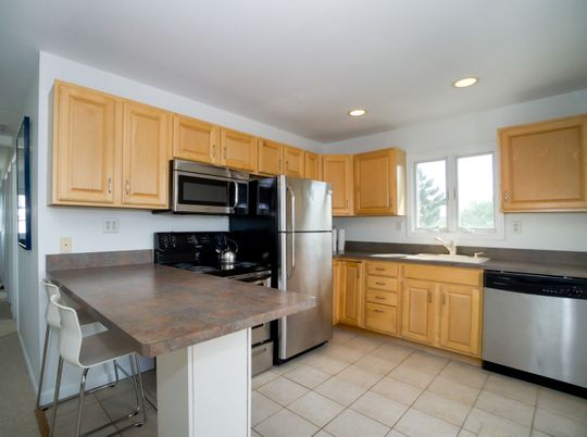 Interior, Kitchen, Recessed Lighting, Stainless Steel Appliances