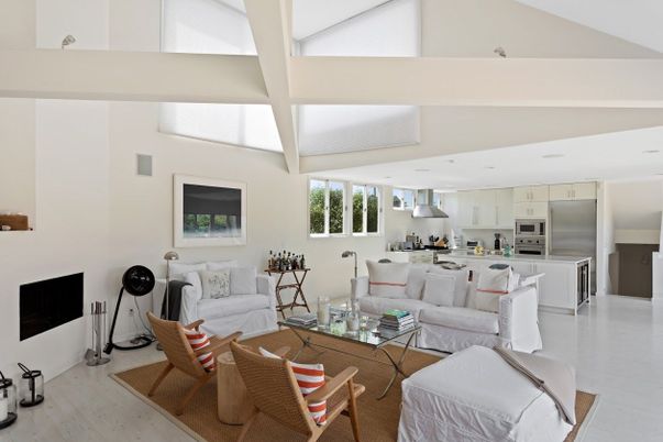 Interior, Kitchen, Living room, Stainless Steel Appliances, Wood Texture Flooring