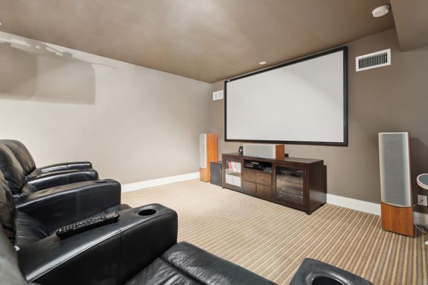 Home Theatre Room, Interior, Projection Screen, Recessed Lighting, Theatre Room