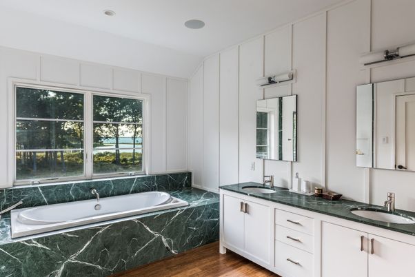 Bathroom, Dual Sink Vanities, Interior, Wood Texture Flooring