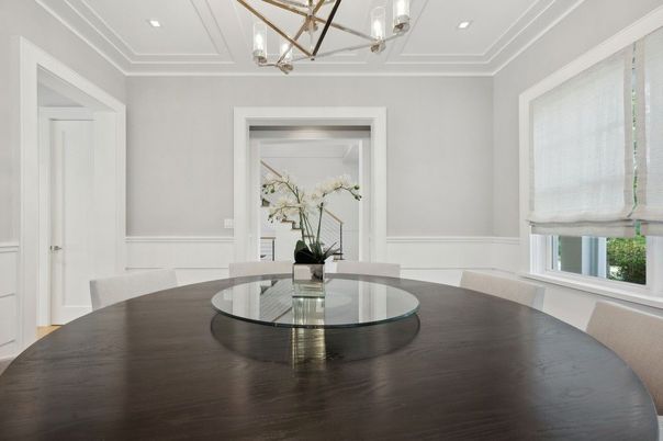 Chandelier, Dining room, Interior, Recessed Lighting