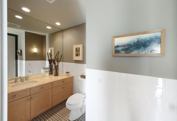 Bathroom, Interior, Recessed Lighting