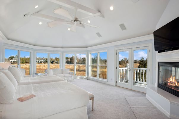 Bedroom, Fireplace, Interior, Recessed Lighting