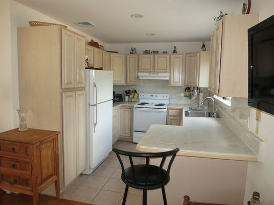 Interior, Kitchen, Recessed Lighting, Tile Countertops