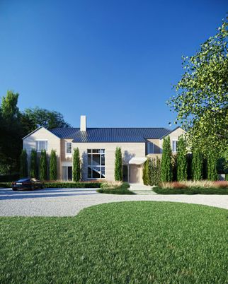 Backyard, Exterior, Facade, Brick Facade, Ranch