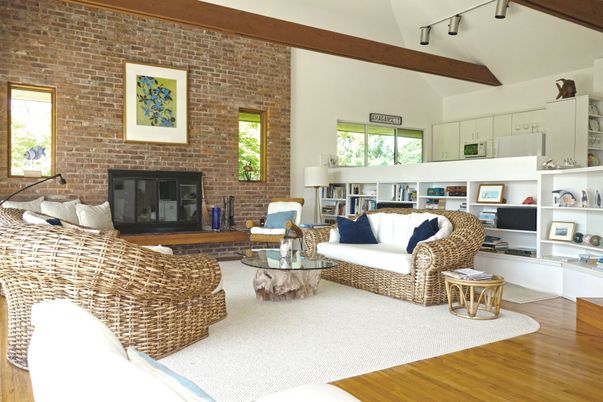 Fireplace, Interior, Living room, Stone Walls, Wooden Beams, Wood Texture Flooring