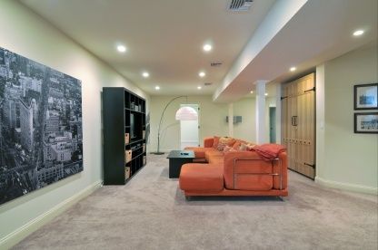 Interior, Living room, Recessed Lighting