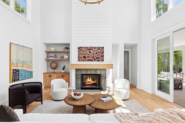 Fireplace, Interior, Living room, Wood Texture Flooring