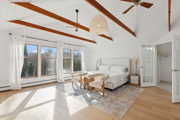 Bedroom, Interior, Wooden Beams, Wood Texture Flooring