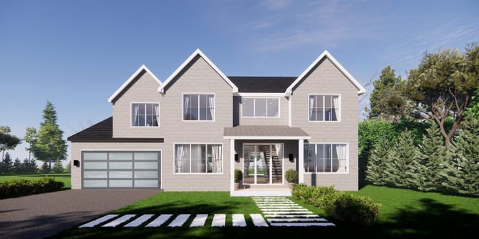 Attached, Exterior, Facade, Farmhouse
