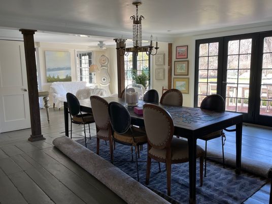 Chandelier, Dining room, Interior, Pendant Lights, Wood Texture Flooring
