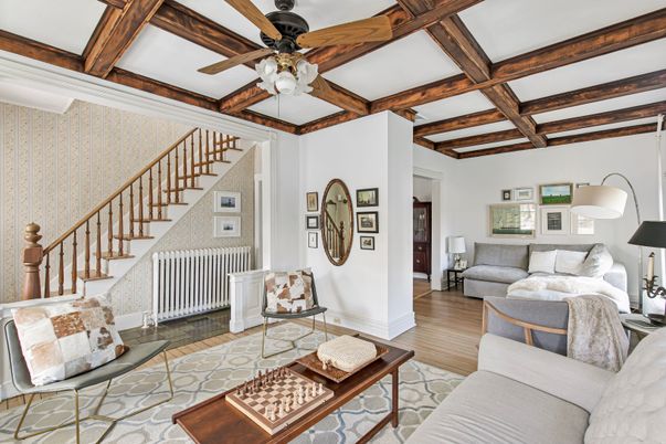 Interior, Living room, Wooden Beams, Wood Texture Flooring