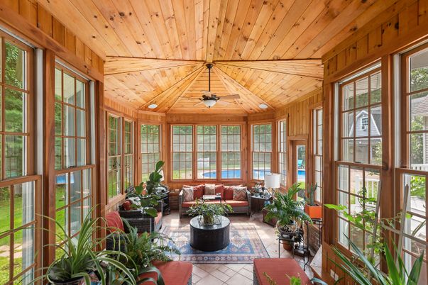Interior, Living room, Sun Room, Wooden Beams, Wooden Ceilings, Wooden Walls