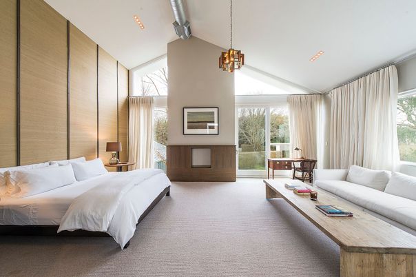Bedroom, Interior, Pendant Lights, Recessed Lighting