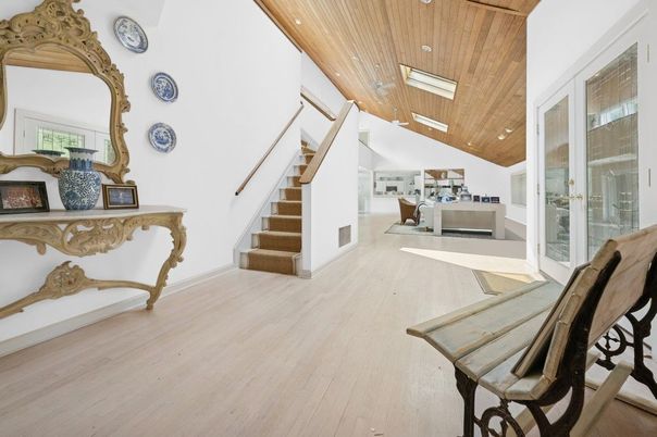 Interior, Recessed Lighting, Wooden Ceilings, Wood Texture Flooring