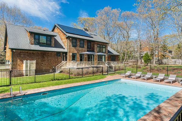Exterior, Pool, Solar Panels