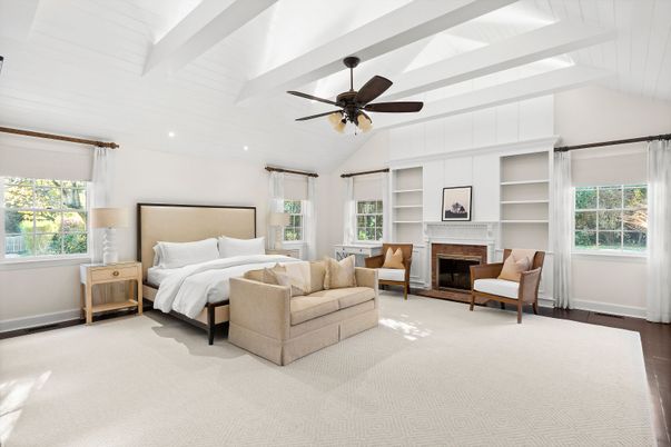 Bedroom, Fireplace, Interior, Recessed Lighting