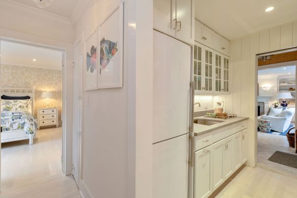 Bedroom, Interior, Kitchen, Recessed Lighting, Wood Texture Flooring