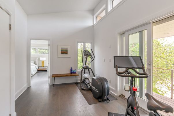 Fitness Equipment, Interior, Wood Texture Flooring