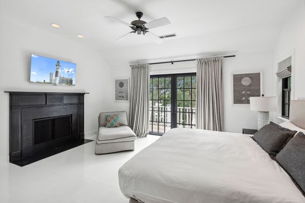 Bedroom, Fireplace, Interior, Recessed Lighting