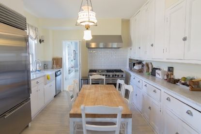 Interior, Kitchen, Pendant Lights, Stainless Steel Appliances, Wood Texture Flooring