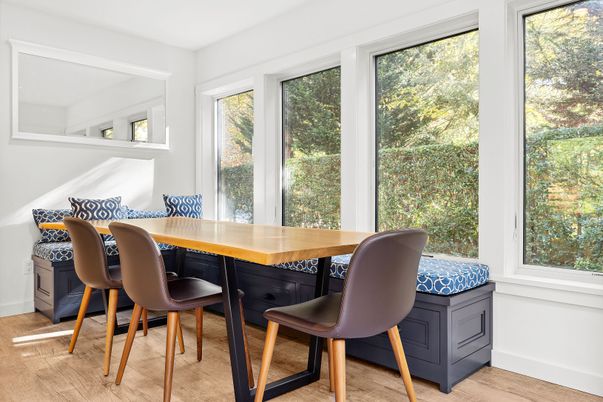 Dining room, Interior, Wood Texture Flooring