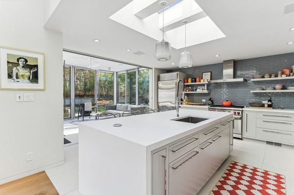 Interior, Kitchen, Pendant Lights, Recessed Lighting, Stainless Steel Appliances