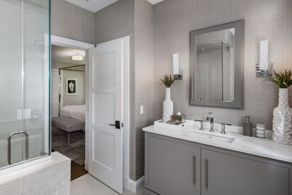 Bathroom, Dual Sink Vanities, Glass Shower, Interior