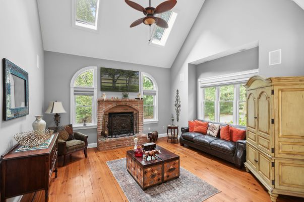 Fireplace, Interior, Living room, Wood Texture Flooring