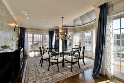 Chandelier, Dining room, Interior, Recessed Lighting, Wood Texture Flooring