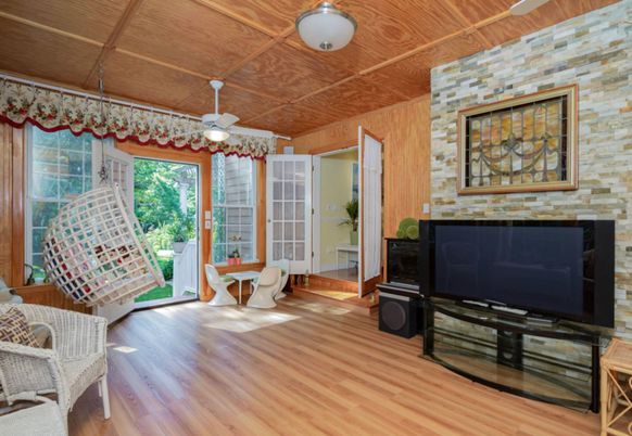 Fireplace, Interior, Stone Walls, Wooden Ceilings, Wood Texture Flooring